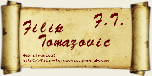Filip Tomazović vizit kartica
